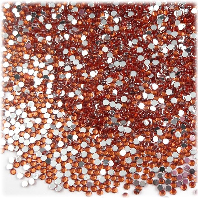 The Crafts Outlet 5,000pc Rhinestones Round 2mm Tiny for Nails - Flatback Light Rose Pink PNK