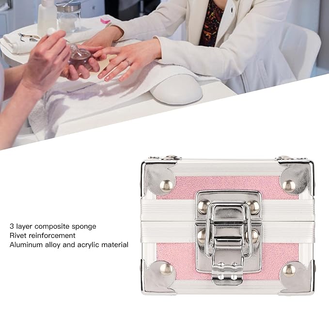 Nail Drill Bit Holder,ANGGREK 25 Holes Drill Bit Case 3 Layer Sponge Transparent Cover Storage Displayer Box for Acrylic Nail Drill Bit Rivet Reinforcement