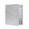NMKL38 120 Nail Color Chart Display Book for UV Gel Color Cards Salon Tool with False Nail Tips (Silver)