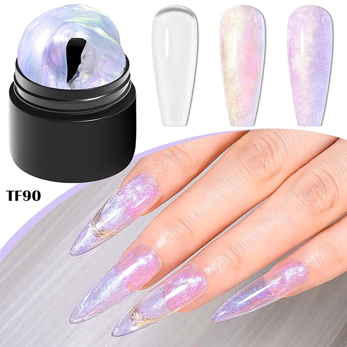 MEET ACROSS Gel Builder Kit: Self-Levelling, Long Lasting Extension Hard Gels for Strengthener, Broken Nails Repair Gel Kit with Nail Forms, Cuticle Pusher, Nail File and Brush Pen