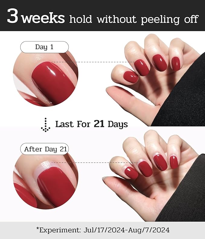 Nail Polish Strips (No UV Lamp Needed) - 22 Pcs Salon Quality Gel Nail Stickers - Long Lasting Wraps (Blue Orange Gilt Shine)