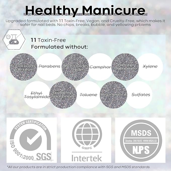 modelones Glitter Gel Nail Polish Pastel Silver Gel Nail Polish Soak-Off UV Gel Polish - 28+ Days Long-Lasting Salon-Quality Nail Art for Spring & DIY Manicure & Gift 15ML