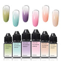 FAVAI 6 Colors Airbrush Gel Nail Polish 6 * 15ml - Macaron Collection (#M), Non-Acetone Airbrush Gel Polish with Fine Mist, Nail Polish for Nail Gradients No Dilution