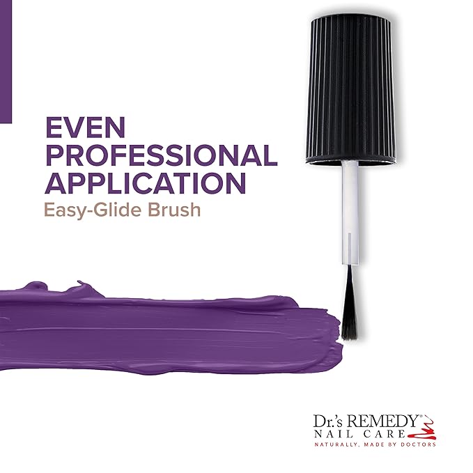 Dr’s Remedy Enriched Nail Polish: Non Toxic, All Natural, and Organic - Doctor Formulated: Strengthens, Restores, Heals, and Protects '24-Free' - VIVACIOUS Violet