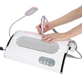 Sonew 4 in 1 Multi-functional Electric Nail Drill Machine, Nail File Drill Pen Kit with 54w Nail Dryer Lamp and Nail Art Dust Suction Collector, Nail Art Machine for Woman Home DIY and Nail Art Salon