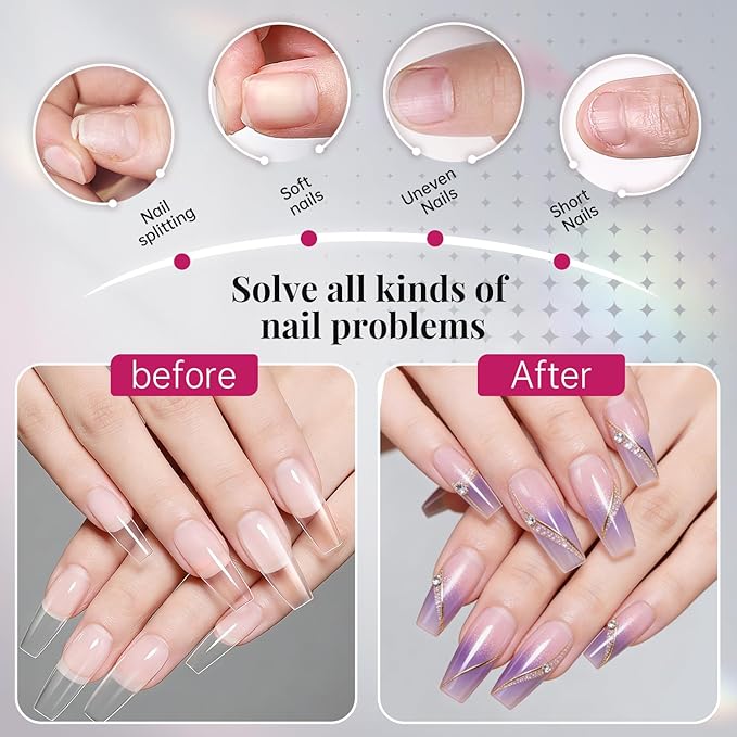 krofaue French Nail Tips - Acrylic Soft Gel False Tips 500PCS Half Cover Square Fake Nails for Women Half Matte French Tip Press on Nails 10 Sizes