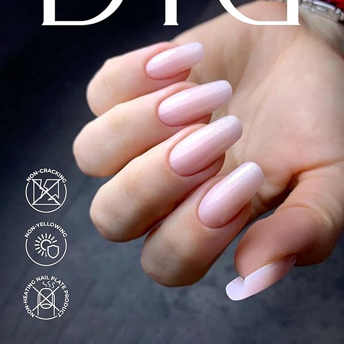 Didier Lab Premium Builder Gel Pink Mask - Strengthens Natural Nails - LED UV Hard Gel for Nail Repair and Extensions - 1.76 fl oz