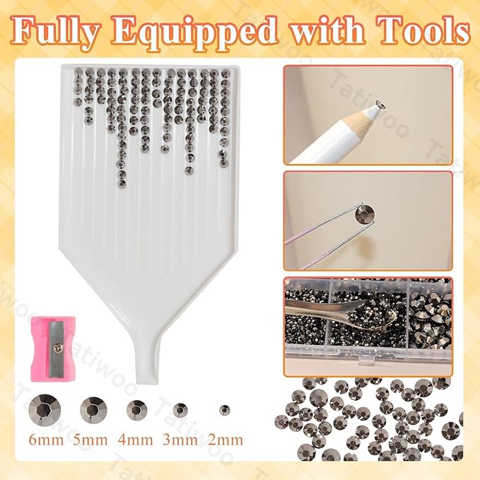 20000Pcs Dark Silver Flatback Jelly Resin Rhinestones for Bedazzling, Mix Sizes Crystal Rhinestones Gems, Dark Silver Gems Bedazzling for Crafting, Flatback Rhinestone for DIY Face Makeup Crafts