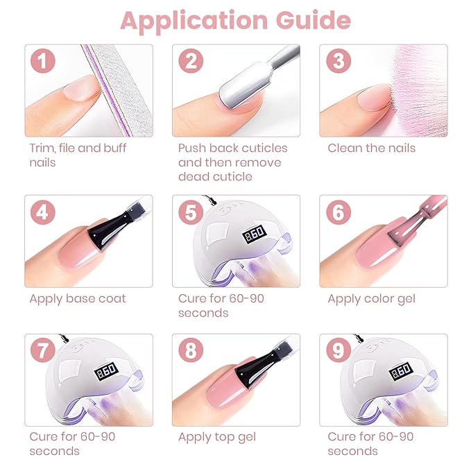 RARJSM Rubber Base Coat Gel Polish Nude Pinkish Red Skin Tone Rubberbase Gelpolish for Nails Natural Color French Manicure Extend Soak Off Curing Requires Single Bottle 15ml Salon Home DIY Use
