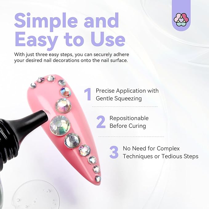SAVILAND Nail Art Tool Set - Acrylic Nail Liquid and Rhinestone Glue for Nails