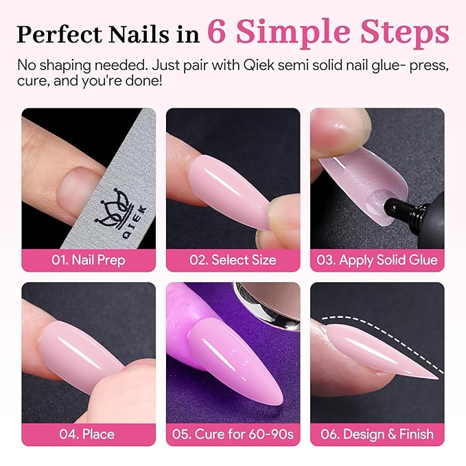 Medium Almond Pre-Building Nail Tips, 15 Sizes 240 PCS Pre-shaped Apex Pink Soft Press On Fake Nail Half Matte Gel Nail Extensions Strong Thick Acrylic Tip for DIY Beginners & Salon Manicure