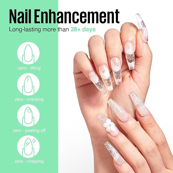 MEFA Builder Gel for Nails, Transparent UV Gel for Nail Extension and Sculpting, Strengthening Nail Art Manicure UV Builder for Nail Salons, 15g