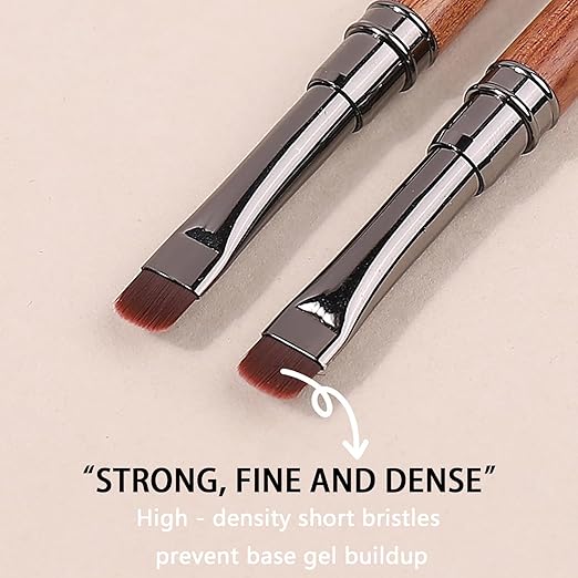 5mm Short Bristle Acrylic Nail Brush, Strong & Fine Nail Art Brushes for Precise Base Coat & Polish Application - No Spillage, 3D Acrylic & Polygel Tool Nail Polish Brush for DIY & Salon