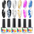 Blooming Nail Polish - Marble Ink for Nails Watercolor Nail Art Design for Spreading Flower Blossom Effect Home DIY Nail Salon