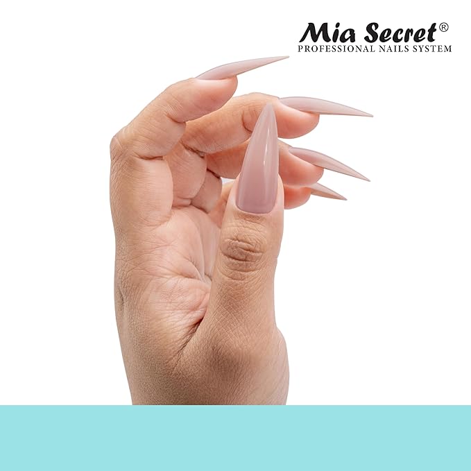 Mia Secret Soak off Soft Gel Nail Tip MADE IN USA for Salon and DIY (Cover Piel Canela, Stilleto)