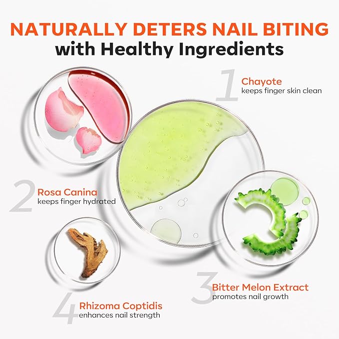 modelones Nail Biting Treatment for Kids 2 Pcs Nail Biting Prevention for kids Quick Dry Thumb Sucking Deterrent Bitter Stop Nail Biting Pen No Bite Nail Polish Sets 0.58 Fl Oz