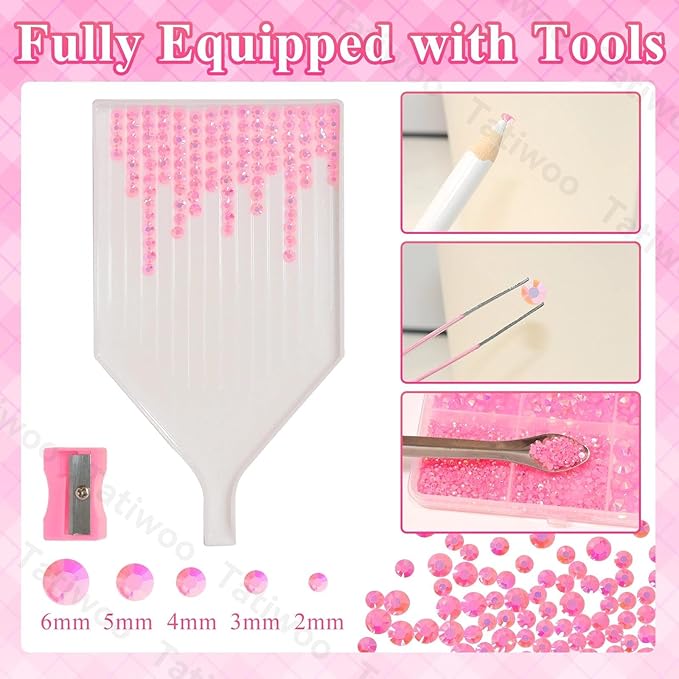 20000Pcs Pink Flatback Jelly Resin Rhinestones for Bedazzling, Mix Sizes Crystal Rhinestones Gems, Pink Gems Bedazzling for Crafting, Flatback Rhinestone for DIY Face Makeup Crafts Tumblers