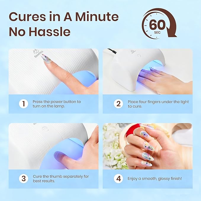 Beetles Gel Nail Polish Kit with U V Light - 80Pcs Color Enchantment 55 Colors Gel Polish Starter Kit with Base Top Coat DIY Nails Supply Stickers Manicure Tools Home Salon Gift for Women Teens Girls