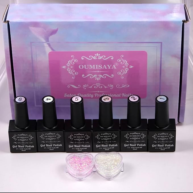Glow in the dark Gel Nail Polish Colors Set Jelly Pink Milky White for french nail art design (GP011)