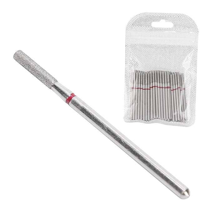 50Pcs Cuticle Bit, Carborundum Flat Head Nail Polishing Grinding Head, Dead Skin Removal Drill Bits for Beginners