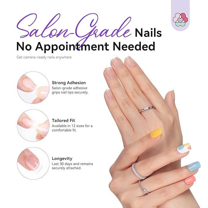 SAVILAND Gel Nail Kit: 500 Pcs Extra Short Square Nail Tips with Drill Kit 30-Day Strong Hold Gel Nail Tips X 12 Sizes Fake Nails with Glue & Nail Lamp For Beginners DIY At Home Nail Kit Gift