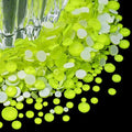 Flatback Glass Rhinestones,Bedazzler Gems Non Hotfix Crystal Rhinestones for Crafts Nail Charms Clothes Tumblers,Yellow Neon,Mixed Size,35g