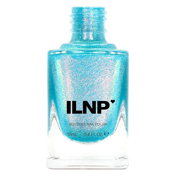 ILNP Skate Date - Iridescent Timeless Teal Holographic Jelly Nail Polish