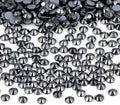 Bymitel Hotfix Crystal Rhinestones Round Gems Iron on DIY Jewelry Making Flat Back for Crafts,Jet Hematite, 6.3mm(SS30/288pcs)