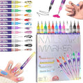 12 Colors Nail Art Pens Set, Nail Art Polish Pen for 3D Nail Art, Drawing Painting Liner Brush for DIY Nail Art Beauty Adorn Manicure Tools (1 Sets)