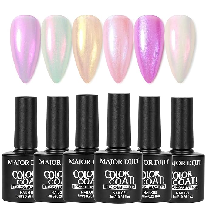 Acrylic Nail Kit Starter Set White Pink Clear Acrylic Powder 6 Colors Gel Polish Nail Drill U V Light with Everything for Beginners Full Supplies Decorations Salon Tools Gift Set (Seasons Color-B1)