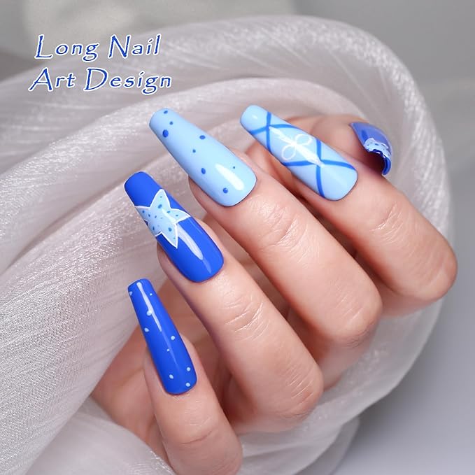 Imtiti 6 Pcs Gel Nail Polish Set, Large Capacity 10ml Same Color Same Bottle Cap Gel Polish Set,Navy Blue Long Lasting UV/LED Soak Off Nail Art Manicure Salon DIY at Home,Cat Eye Blue(10ml*6)