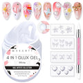 Makartt 3D Gel Nail Art: White Sculpting Gel Non-Sticky Molding Solid Hard Gels Builder DIY Kit for Nail Extension, Soak Off Gels Glue for Acrylic Nails Carving Manicure for Home Salon