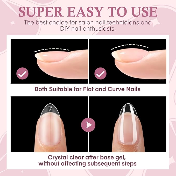 Nail Tips Almond Shape, 360pcs Double-sided Matte Full Cover Soft Press on Nails, 15Sizes Pre-shape Matte Almond Nails Tips Long Last Acrylic Nails Soak Off Nail Extension Salon DIY Home
