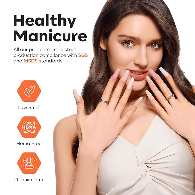 modelones Poly Gel, Hema-Free 60ML Clear Poly Extension Gel Nail Strengthener Enhancement Thickening Natural Wearing Nail Builder Overlays Home DIY Salon