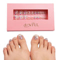 LOVFUL Handmade Acrylic Press on Toenails Chance | Salon Quality 20 PCS Free Size Toe Nails | Reusable Fake Nails for Toe | T53