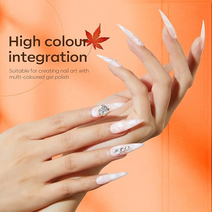 modelones Blooming Gel Nail Polish, 15 ml Clear Nail Art Accessories Stuff for Spreading Effects, Floral Print, Marble, Watercolor Design