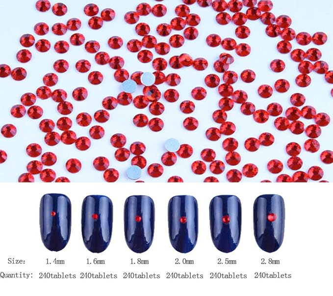 7200 Pieces(6 Grid)5 Pack of Nail Art Rhinestone Decoration Style3