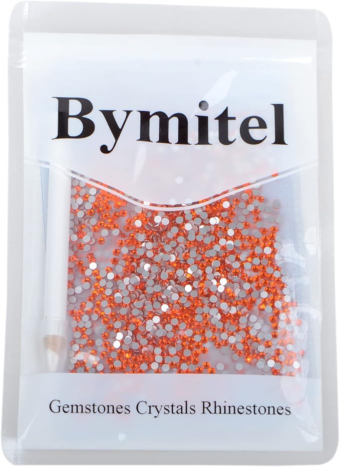 2880PCS Art Nail Rhinestones Non Hotfix Glue Fix Round Crystals Glass Flatback for DIY Jewelry Making with one Picking Pen (ss8 2880pcs, Hyacinth)