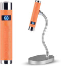 YTD Likomey Intelligent Sensor Handheld UV Light for Nail Gel with Magnetic Stand,Mini Portable Cordless Rechargeable Leather Nail Lamp with LCD Display,Fast Curing for UV Glue Builder Gel-G1 Orange