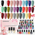 JODSONE 32 Colors Quick Dry Nail Polish Set 0.17 fl.oz,Valentines Nail Polish Set with 1 Top Coat & 2 Base Coat,Totaling 35Pcs,Air Dry & Long Lasting Nail Art DIY Home Manicure Gift for Women