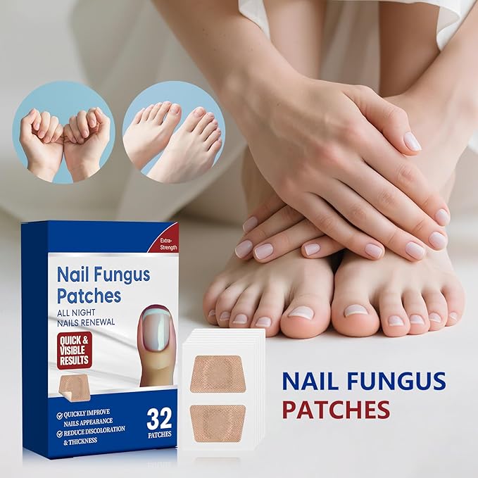 Fungus Nail Treatment Patch, Foot Fungus Treatment Extra Strength,Nail Fungal Patches for Toenail, Nail Repair for Damaged Nails and Appearance of Discolored - (32 Pcs)