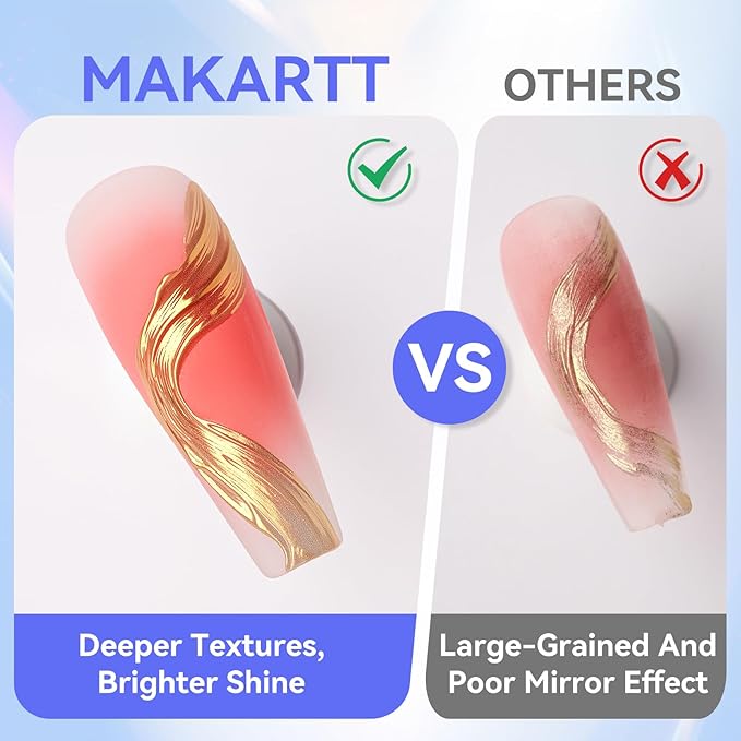 Makartt 3D Gel Nail Art: 3d Sculpting Gel for Nail Art Mirror Chrome Nail Powder Gels Polish Craving 3D Metal Painting Drawing Design Sculpture Gels Nail Decoration Manicure DIY