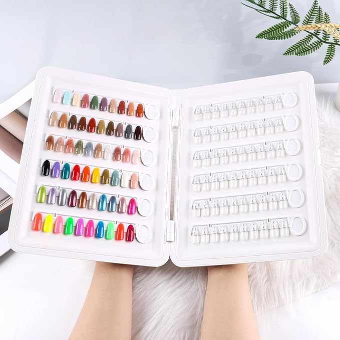 150 Pcs Clear Replacement Nail Tips for C9 C10 Nail Color Display Swatch Book (Transparent)