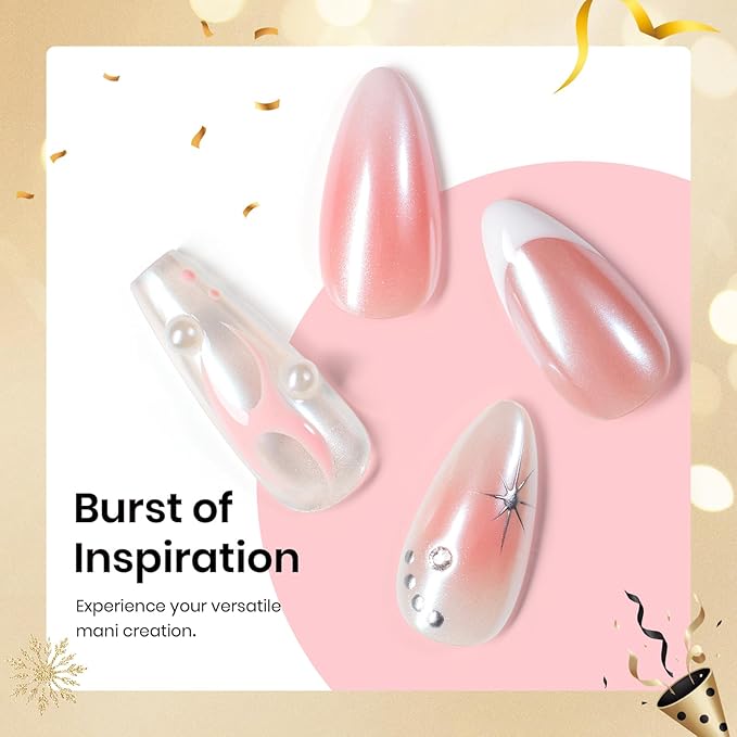 Beetles White Chrome Nail Powder for Gel Nail Pearl Mirror Effect Gel Polish Nails Glitter Manicure Holographic Pigment Crome Nail Powder Nails Art Design Gifts for Women