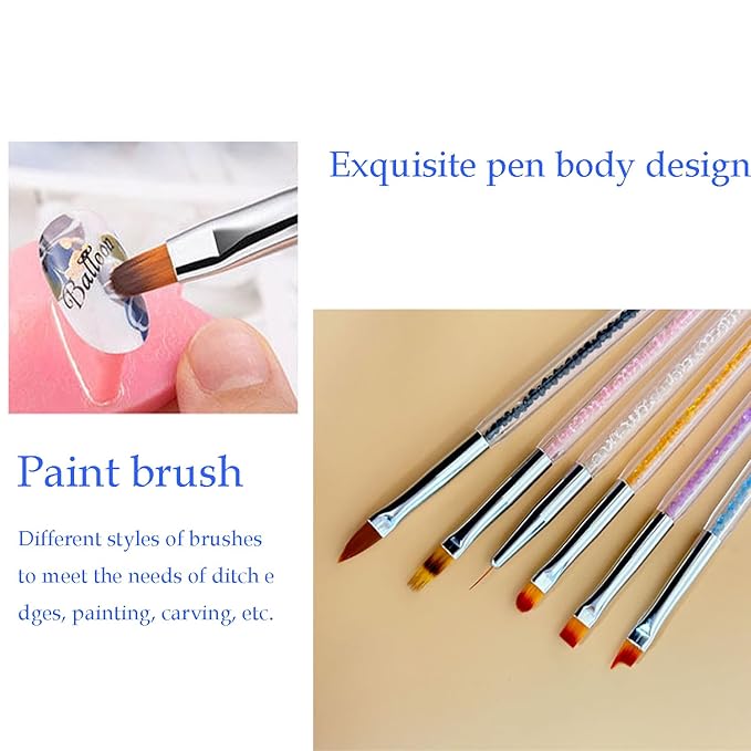 9pcs Nail Art Brushes Set – Dual-Ended Dotting Pens & Detail Liner Brushes for DIY Nail Designs, Striping, Painting & Drawing, Professional Manicure Tools for Women & Beginners