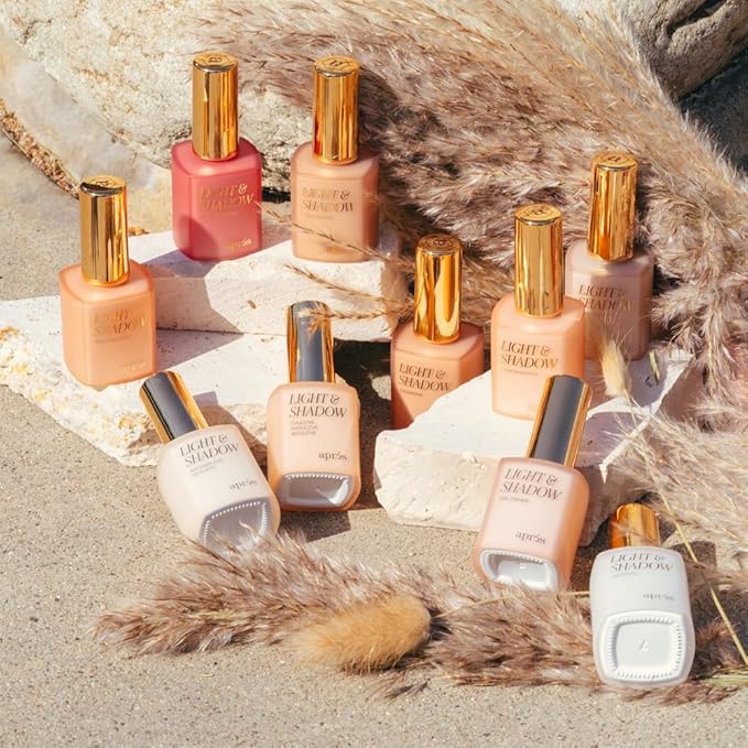 APRÉS Light and Shadow 40 Sheer Gel Couleur Nail Polish Collection, Set of 10 10ml (Fall - Clouds Roll In, 10 pcs)