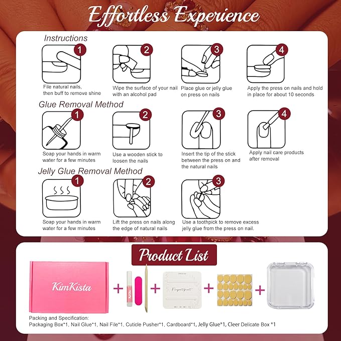 Handmade Acrylic Press On Nails Almond, Red Press On Nails Medium, Ombre Blush 3D Nails Red Chrome Cherry Bow Heart For Women Gift, Reusable Stick On Fake Nails Kit With Nail Glue(Crimson Cutie-L)