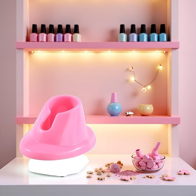 Pink Soft Rubber Nail Polish Bottle Holder Bottle Stand Manicure Display Tools Nail Art Supplies for Nail Organizer Display Nail Polish