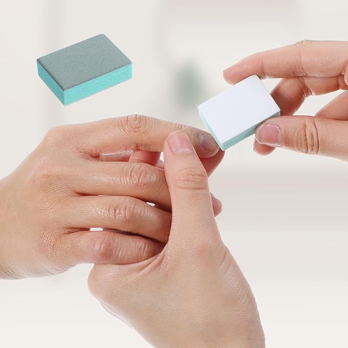 50Pcs Nail Buffer Block and Shine Kit, Mini Nail Buffer for Polishing Smooth and Shiny Natural Nails Fingernail Mini Buffer Nail File Smoother Buffer Block 1000/4000 (Green)