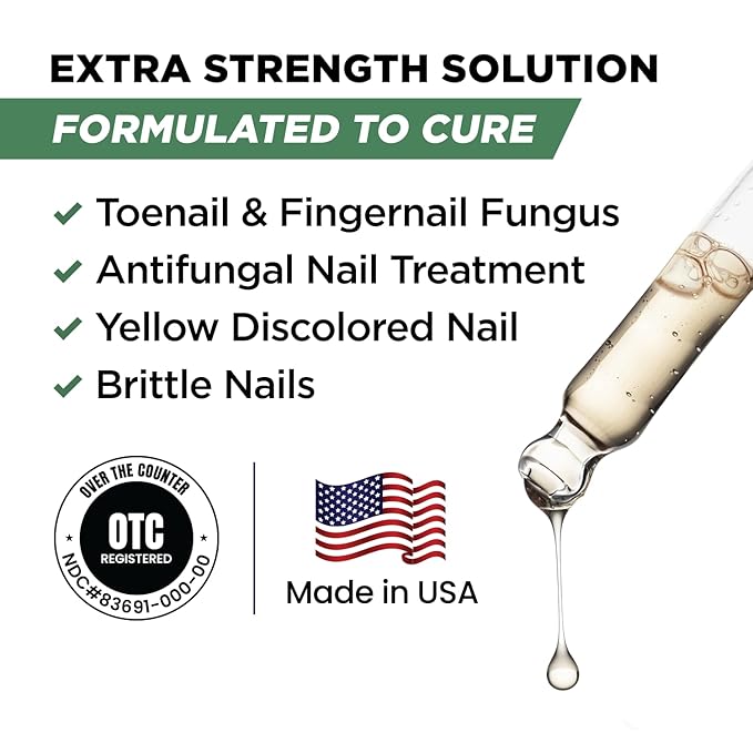 Foot Cure Toenail Fungus Treatment Extra Strength – Athletes Foot Treatment for Toenails, Restorative Nail Repair for Damaged Nails, Toenail Softener with Tea Tree Oil & Oregano Oil - Made in USA